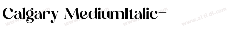 Calgary MediumItalic字体转换